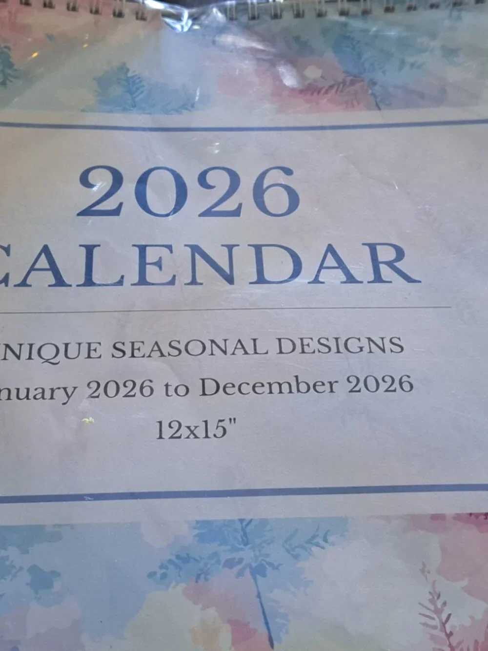 CRANBURY 2026 CALENDAR 12 X 15 WITH STICKERS